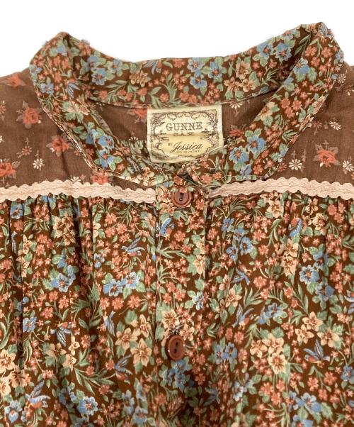 GUNNE SAX by Jessica（ガニーサックスバイジェシカ）GUNNE SAX by Jessica (ガニーサックスバイジェシカ) フラワープリントワンピース ブラウン サイズ:記載なしの古着・服飾アイテム
