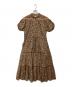 GUNNE SAX by Jessica（ガニーサックスバイジェシカ）の古着「フラワープリントワンピース」｜ブラウン