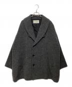 nest Robeネストローブ）の古着「シェットランドモッサーショールカラーコート」｜グレー