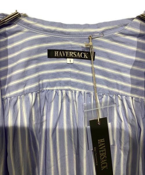 HAVERSACK（ハバーサック）HAVERSACK (ハバーサック) ストライプバンドカラーワンピース ブルー サイズ:1 未使用品の古着・服飾アイテム