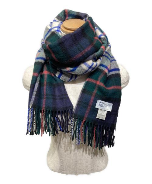 JOHNSTONS OF ELGIN（ジョンストンズオブエルガン）JOHNSTONS OF ELGIN (ジョンストンズオブエルガン) チェックカシミヤ大判ストール グリーンの古着・服飾アイテム