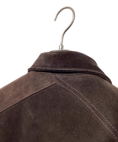 SIMMONS BILT（シモンズビルト）SIMMONS BILT (シモンズビルト) Vicki TYPE3 leather trucker Jacket ブラウン サイズ:Mの古着・服飾アイテム