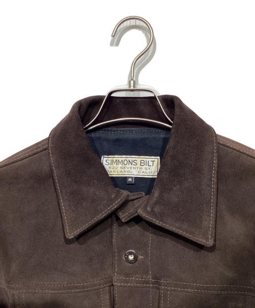 SIMMONS BILT（シモンズビルト）SIMMONS BILT (シモンズビルト) Vicki TYPE3 leather trucker Jacket ブラウン サイズ:Mの古着・服飾アイテム