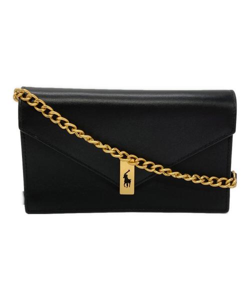 POLO RALPH LAUREN（ポロ・ラルフローレン）POLO RALPH LAUREN (ポロ・ラルフローレン) チェーンショルダー ウォレット&バッグ ブラックの古着・服飾アイテム