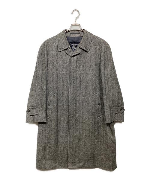 Burberry's（バーバリー）Burberry's (バーバリー) ヘリンボーン比翼コート グレー サイズ:90 165の古着・服飾アイテム