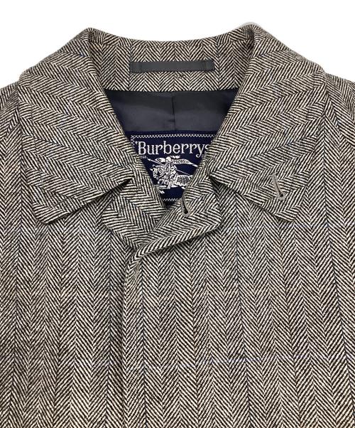Burberry's（バーバリー）Burberry's (バーバリー) ヘリンボーン比翼コート グレー サイズ:90 165の古着・服飾アイテム