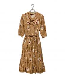 PINK HOUSE（ピンクハウス）の古着「帽子柄セーラーカラーワンピース　P0123FA08」｜ブラウン