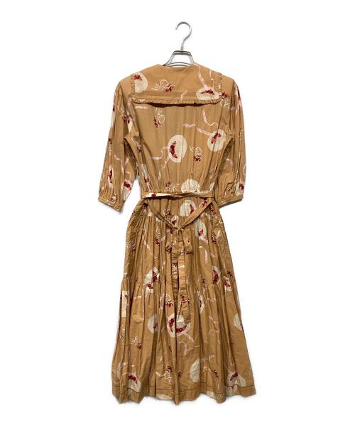 PINK HOUSE（ピンクハウス）PINK HOUSE (ピンクハウス) 帽子柄セーラーカラーワンピース　P0123FA08 ブラウン サイズ:Freeの古着・服飾アイテム