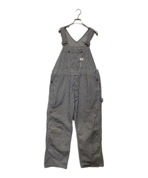 big mac（ビッグマック）big mac (ビッグマック) 70ｓ ヒッコリーオーバーオール ネイビー×ベージュ サイズ:不明の古着・服飾アイテム