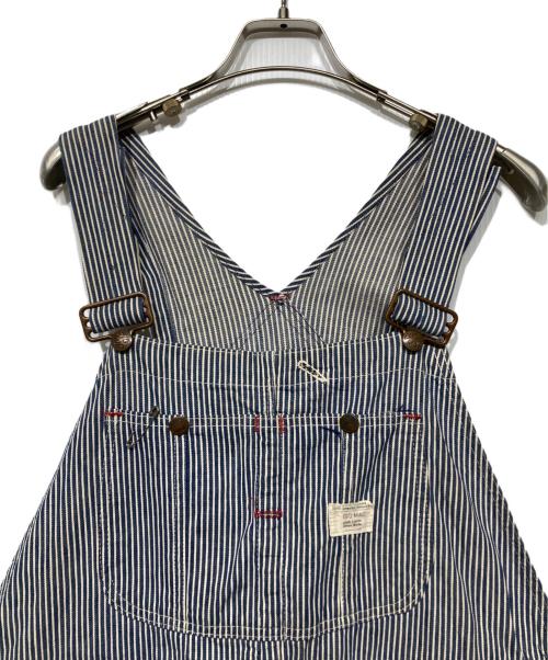 big mac（ビッグマック）big mac (ビッグマック) 70ｓ ヒッコリーオーバーオール ネイビー×ベージュ サイズ:不明の古着・服飾アイテム