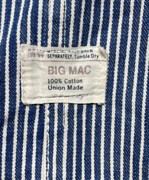 big mac（ビッグマック）big mac (ビッグマック) 70ｓ ヒッコリーオーバーオール ネイビー×ベージュ サイズ:不明の古着・服飾アイテム