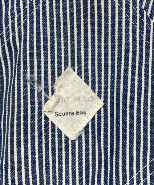 big mac（ビッグマック）big mac (ビッグマック) 70ｓ ヒッコリーオーバーオール ネイビー×ベージュ サイズ:不明の古着・服飾アイテム