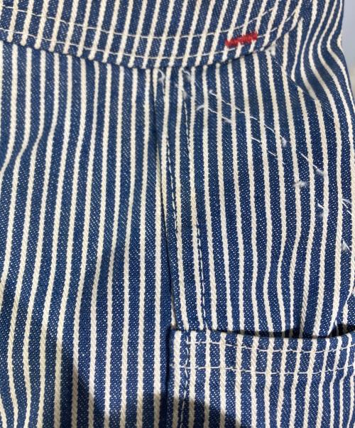 big mac（ビッグマック）big mac (ビッグマック) 70ｓ ヒッコリーオーバーオール ネイビー×ベージュ サイズ:不明の古着・服飾アイテム