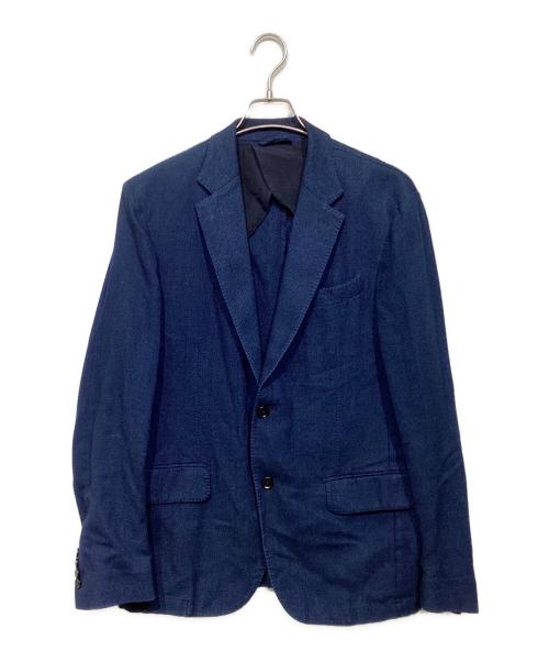 ERMENEGILDO ZEGNA（エルメネジルド・ゼニア）ERMENEGILDO ZEGNA (エルメネジルド・ゼニア) コットンテーラードジャケット ネイビー サイズ:7-52Cの古着・服飾アイテム