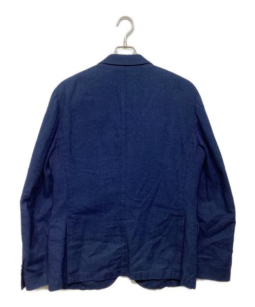 ERMENEGILDO ZEGNA（エルメネジルド・ゼニア）ERMENEGILDO ZEGNA (エルメネジルド・ゼニア) コットンテーラードジャケット ネイビー サイズ:7-52Cの古着・服飾アイテム