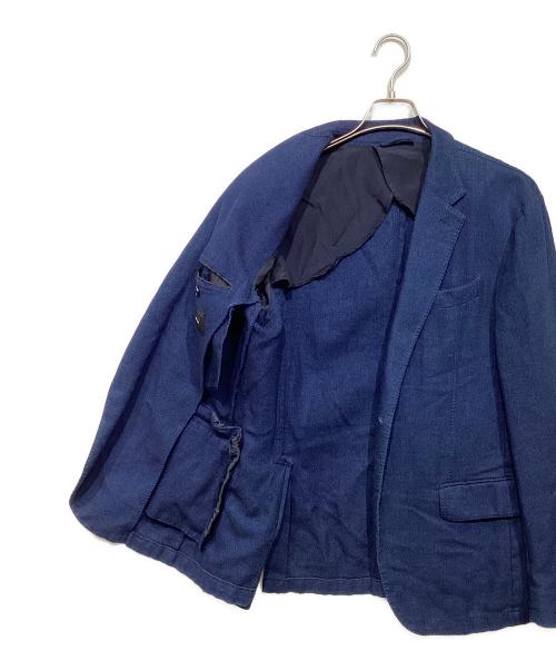 ERMENEGILDO ZEGNA（エルメネジルド・ゼニア）ERMENEGILDO ZEGNA (エルメネジルド・ゼニア) コットンテーラードジャケット ネイビー サイズ:7-52Cの古着・服飾アイテム