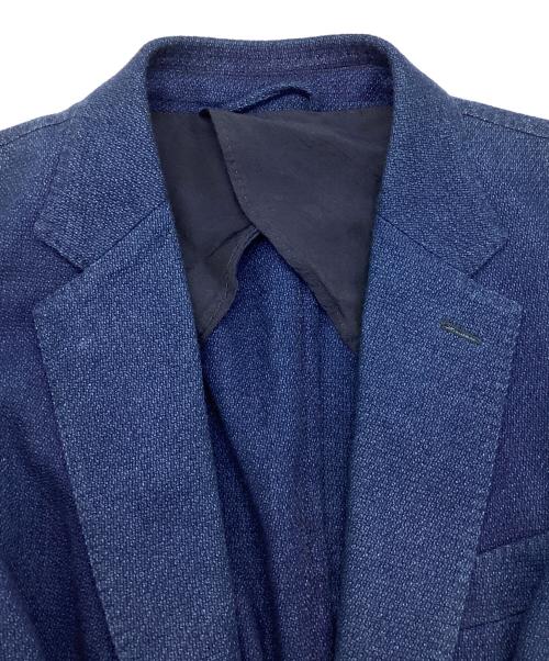 ERMENEGILDO ZEGNA（エルメネジルド・ゼニア）ERMENEGILDO ZEGNA (エルメネジルド・ゼニア) コットンテーラードジャケット ネイビー サイズ:7-52Cの古着・服飾アイテム