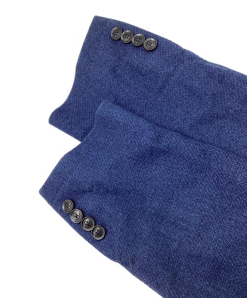 ERMENEGILDO ZEGNA（エルメネジルド・ゼニア）ERMENEGILDO ZEGNA (エルメネジルド・ゼニア) コットンテーラードジャケット ネイビー サイズ:7-52Cの古着・服飾アイテム