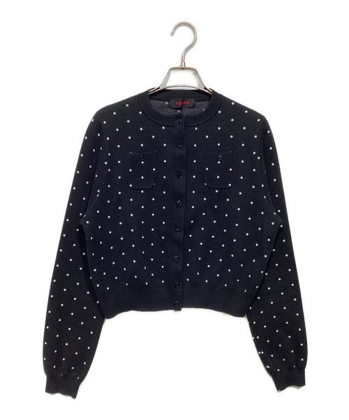 CABAN（キャバン）CABAN (キャバン) コットンカシミヤ ドットジャカードクルーネックカーディガン ブラック サイズ:Freeの古着・服飾アイテム