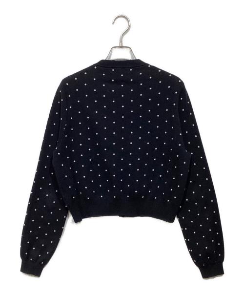 CABAN（キャバン）CABAN (キャバン) コットンカシミヤ ドットジャカードクルーネックカーディガン ブラック サイズ:Freeの古着・服飾アイテム