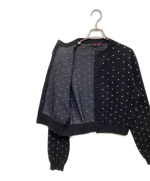 CABAN（キャバン）CABAN (キャバン) コットンカシミヤ ドットジャカードクルーネックカーディガン ブラック サイズ:Freeの古着・服飾アイテム