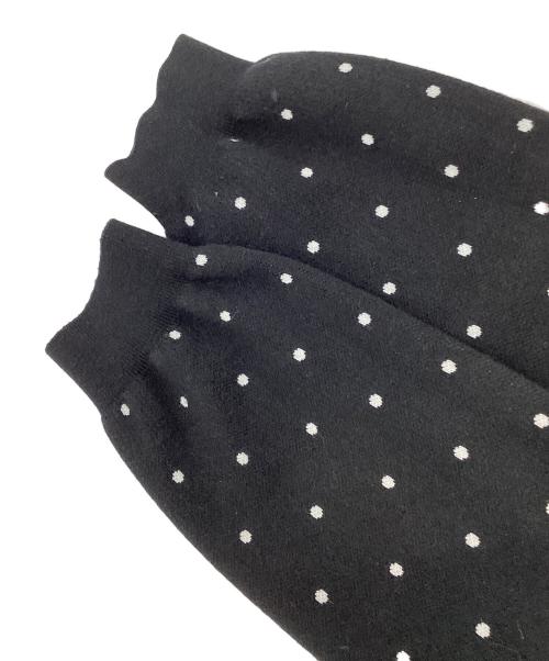 CABAN（キャバン）CABAN (キャバン) コットンカシミヤ ドットジャカードクルーネックカーディガン ブラック サイズ:Freeの古着・服飾アイテム