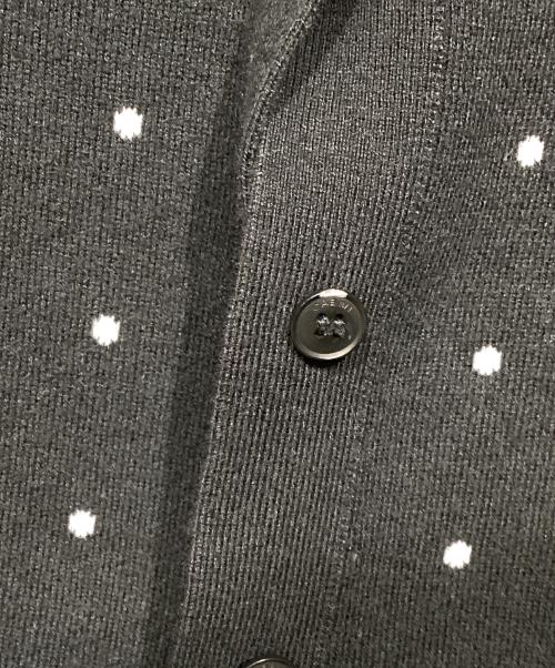 CABAN（キャバン）CABAN (キャバン) コットンカシミヤ ドットジャカードクルーネックカーディガン ブラック サイズ:Freeの古着・服飾アイテム