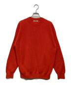 AURALEEオーラリー）の古着「SUPER HARD TWIST RIB KNIT P/O」｜オレンジ