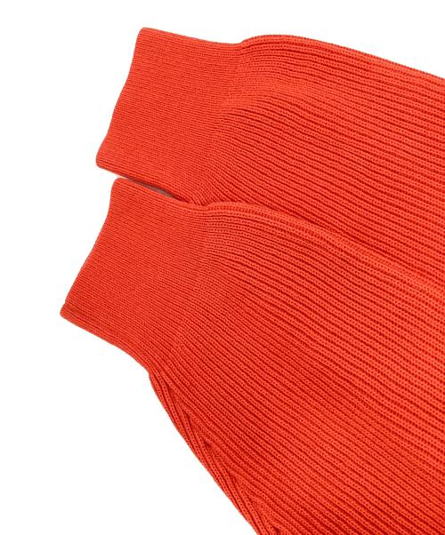 AURALEE（オーラリー）AURALEE (オーラリー) SUPER HARD TWIST RIB KNIT P/O オレンジの古着・服飾アイテム