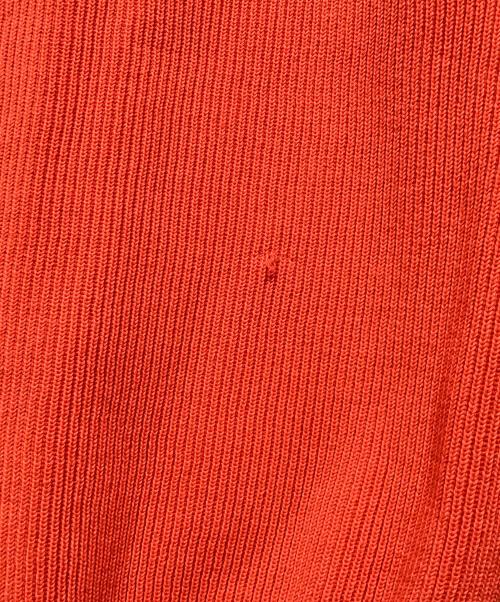 AURALEE（オーラリー）AURALEE (オーラリー) SUPER HARD TWIST RIB KNIT P/O オレンジの古着・服飾アイテム