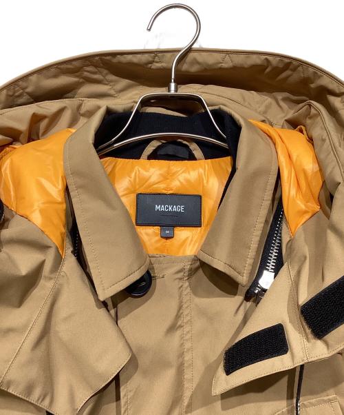 mackage（マッカージュ）mackage (マッカージュ) HARLEM ボンデッドテック ダウンパーカー ベージュ サイズ:38の古着・服飾アイテム