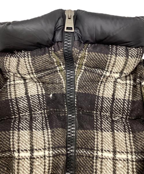 HERNO（ヘルノ）HERNO (ヘルノ) チェックダウンジャケット ブラック×ブラウン サイズ:48の古着・服飾アイテム