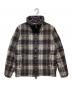 HERNO（ヘルノ）の古着「チェックダウンジャケット」｜ブラック×ブラウン