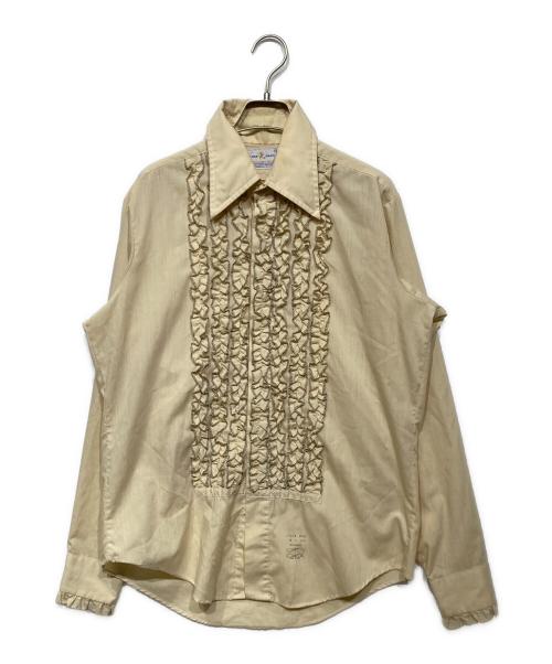 Lion of Troy（ライオン オブ トロイ）Lion of Troy (ライオン オブ トロイ) フリルシャツ イエロー サイズ:15 1/2 34の古着・服飾アイテム