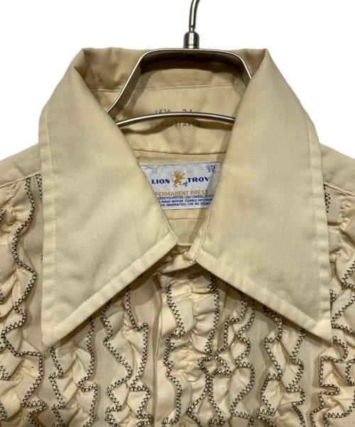 Lion of Troy（ライオン オブ トロイ）Lion of Troy (ライオン オブ トロイ) フリルシャツ イエロー サイズ:15 1/2 34の古着・服飾アイテム