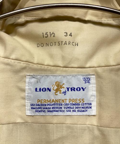 Lion of Troy（ライオン オブ トロイ）Lion of Troy (ライオン オブ トロイ) フリルシャツ イエロー サイズ:15 1/2 34の古着・服飾アイテム