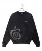 SOL soonerorlaterスーナーオアレイター）の古着「APPLE SWEATSHIRTS」｜ブラック