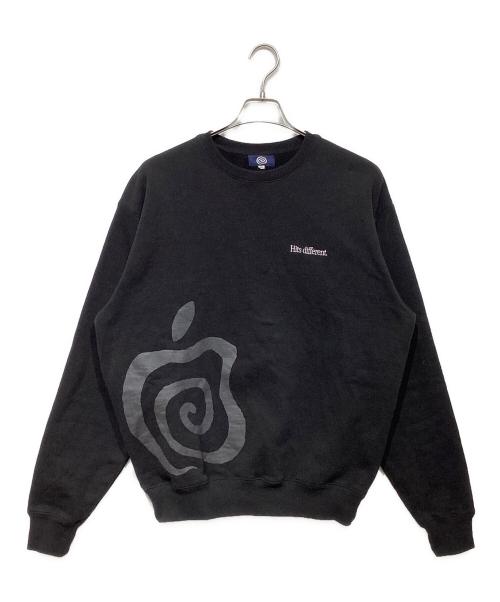 SOL soonerorlater（スーナーオアレイター）SOL soonerorlater (スーナーオアレイター) APPLE SWEATSHIRTS ブラック サイズ:Lの古着・服飾アイテム