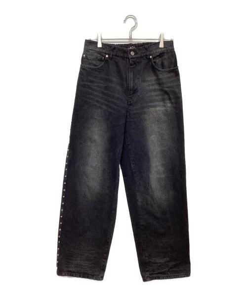 AFB（エーエフビー）AFB (エーエフビー) STRAIGHT STUDDED PANTS ブラック サイズ:Mの古着・服飾アイテム