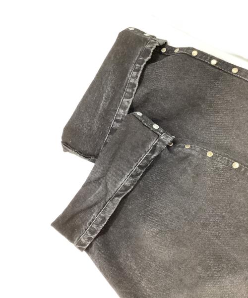 AFB（エーエフビー）AFB (エーエフビー) STRAIGHT STUDDED PANTS ブラック サイズ:Mの古着・服飾アイテム