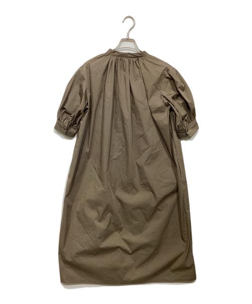 BEIGE（ベイジ）BEIGE (ベイジ) HYDRANGEA ギャザーワンピース ブラウン サイズ:2の古着・服飾アイテム