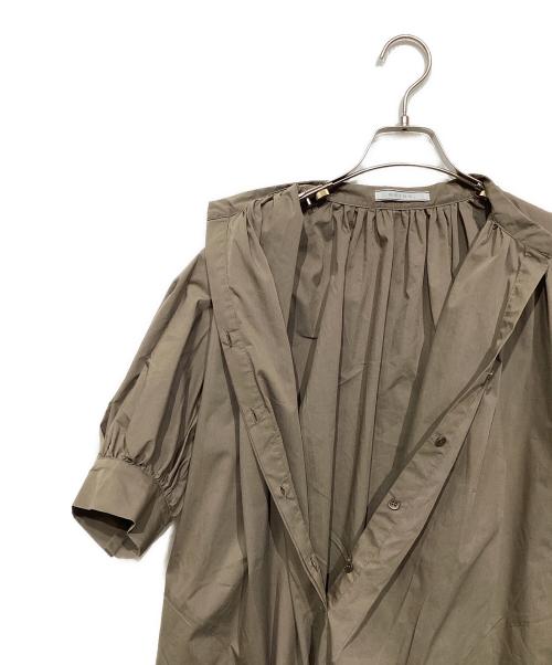 BEIGE（ベイジ）BEIGE (ベイジ) HYDRANGEA ギャザーワンピース ブラウン サイズ:2の古着・服飾アイテム