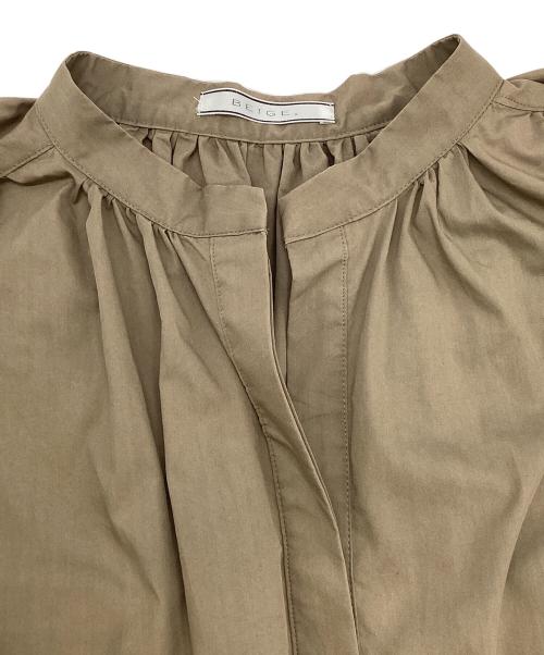 BEIGE（ベイジ）BEIGE (ベイジ) HYDRANGEA ギャザーワンピース ブラウン サイズ:2の古着・服飾アイテム