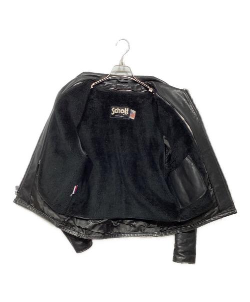 Schott（ショット）Schott (ショット) 642 ライナー付シングルライダースジャケット　1780305012 ブラック サイズ:40の古着・服飾アイテム