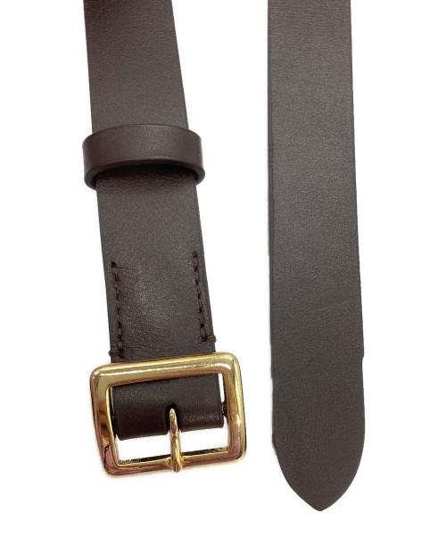 AURALEE（オーラリー）AURALEE (オーラリー) SQUARE BUCKLE BELT ブラウンの古着・服飾アイテム