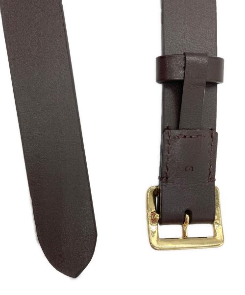 AURALEE（オーラリー）AURALEE (オーラリー) SQUARE BUCKLE BELT ブラウンの古着・服飾アイテム