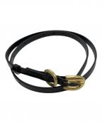 AURALEEオーラリー）の古着「LEATHER BELT NARROW」｜ブラック