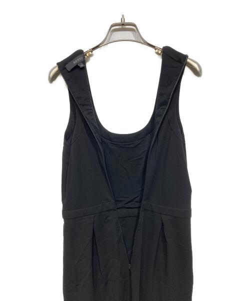 GUCCI（グッチ）GUCCI (グッチ) レーヨンノースリーブワンピース ブラック サイズ:XSの古着・服飾アイテム