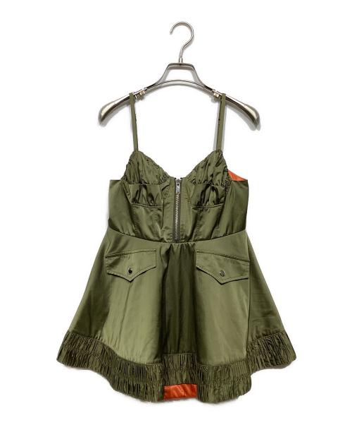 POPPY（ポピー）POPPY (ポピー) military flare tunic オリーブ サイズ:Fの古着・服飾アイテム