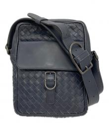 BOTTEGA VENETA（ボッテガベネタ）の古着「イントレチャート ショルダーバッグ」｜ネイビー